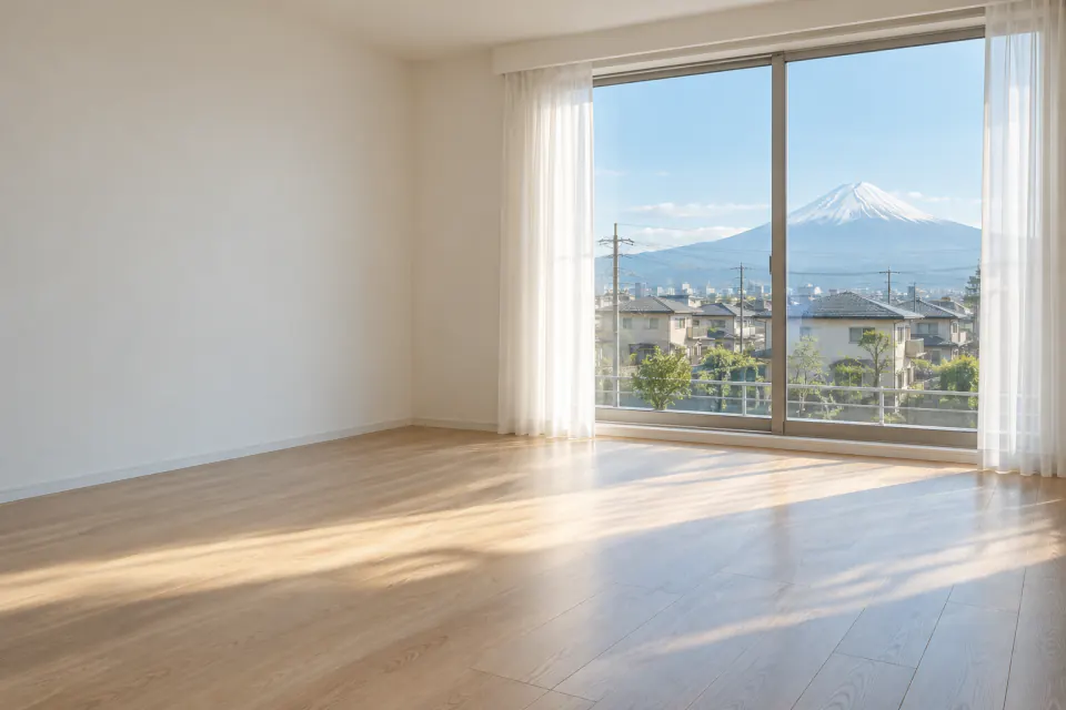 朝の光が入る賃貸住宅の室内（イメージ）